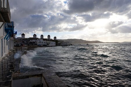 Greece windmill island