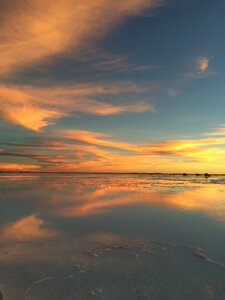 Sunset sky lake photo