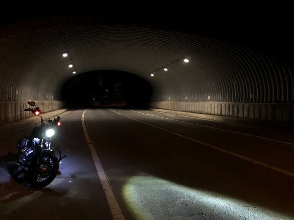 Off work of harley davidson tunnel
