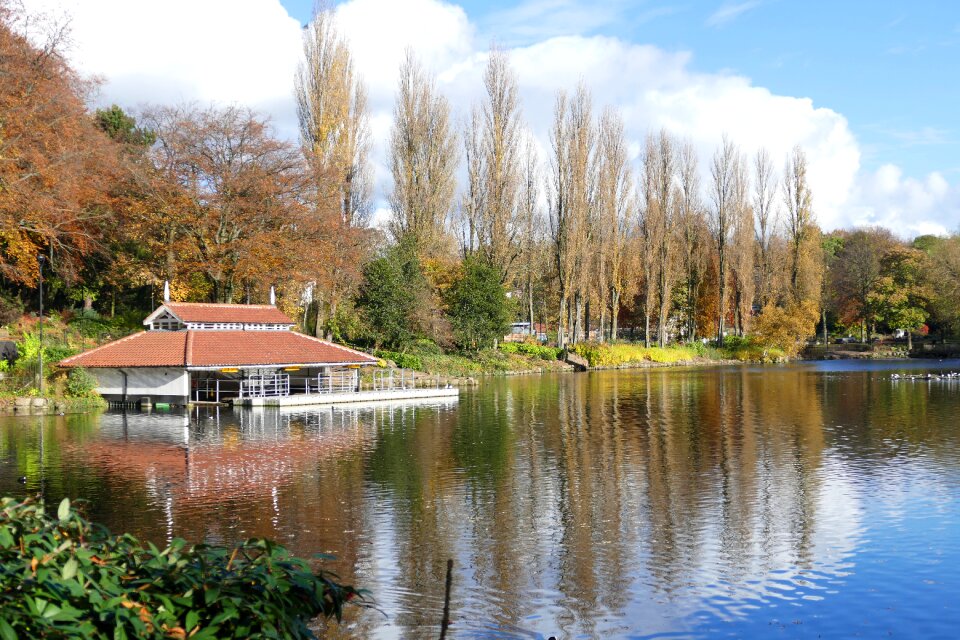 Autumn boat boating