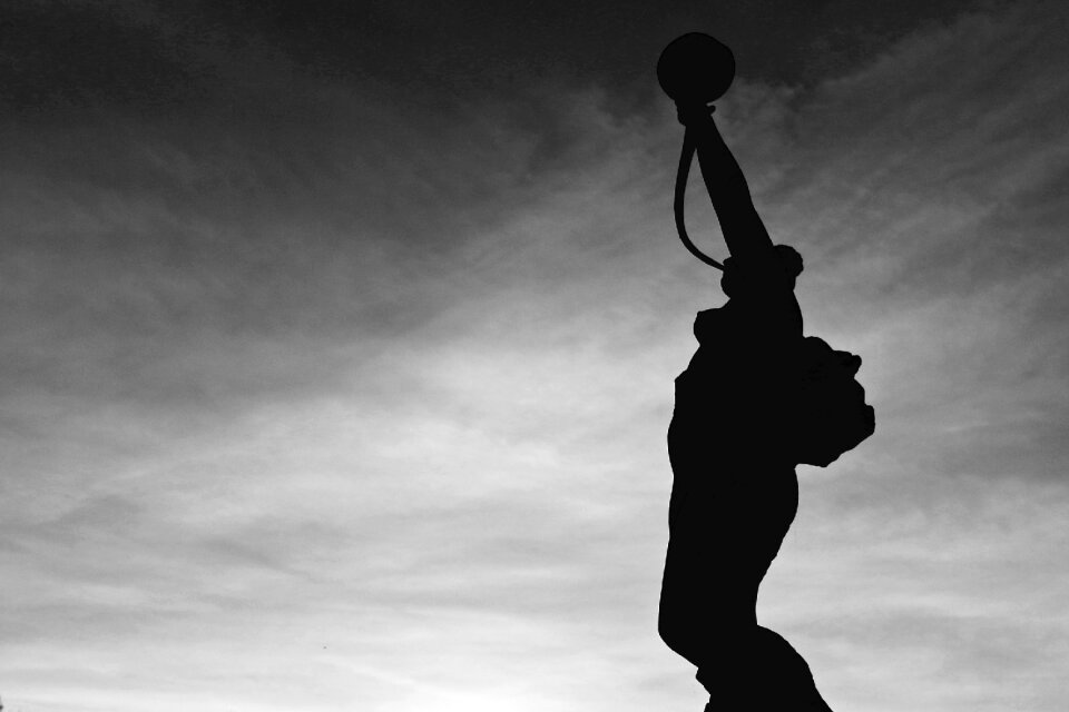 Figure dark sculpture