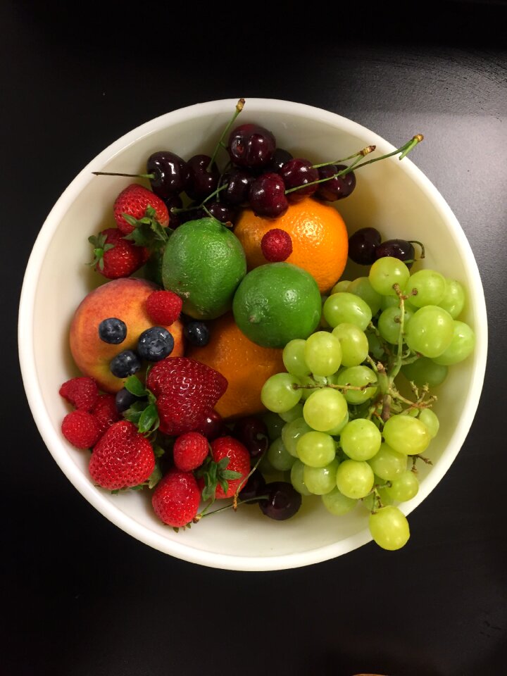 Orange cherries peach