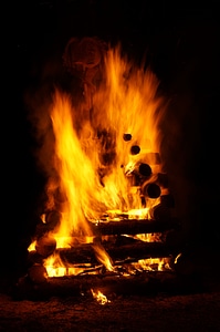 Burning flames border