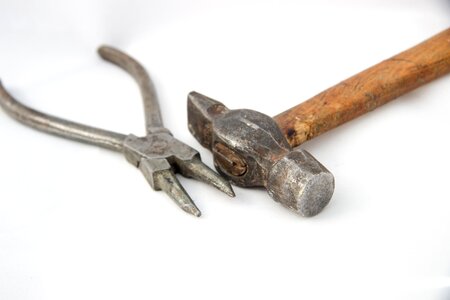 Hammer in tools metal photo