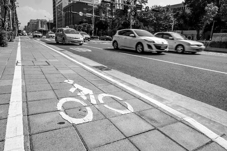 Bicycle black white photo