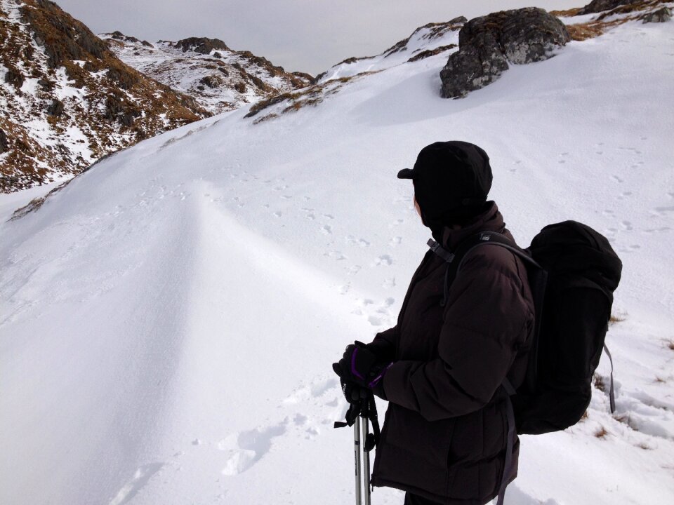 Man ski hiking photo