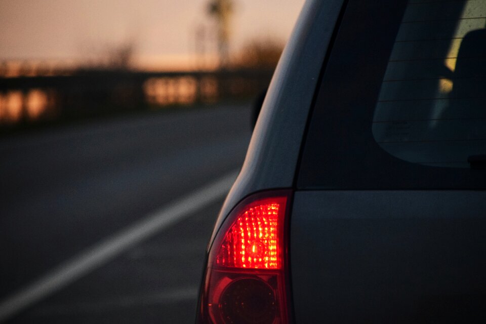 Road light evening