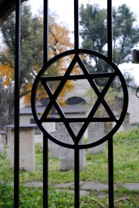 Memorial jewish cemetery david's star photo