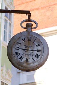 Wall clock roman numerals old photo