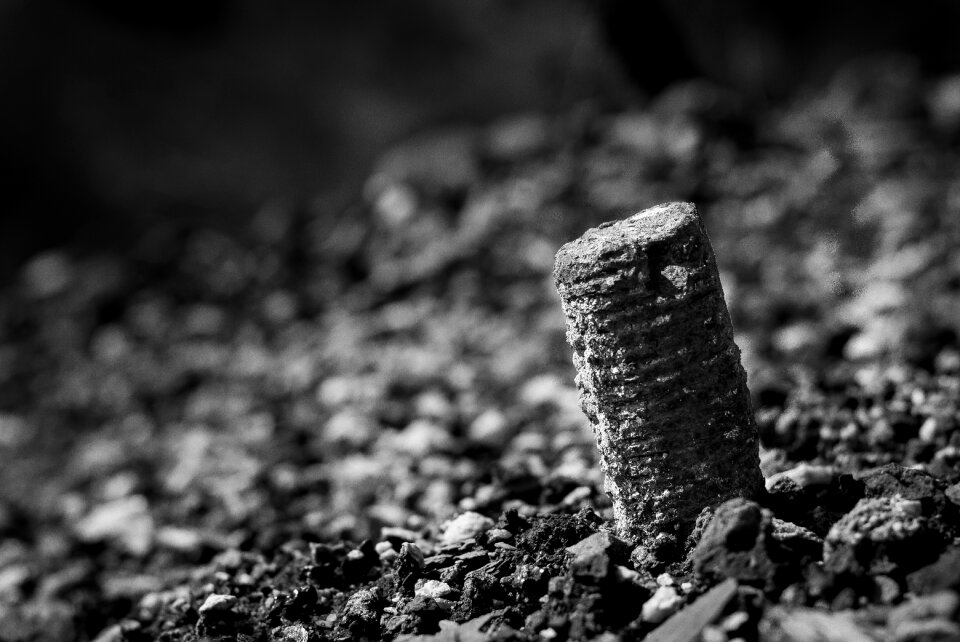 Black and white old rusty