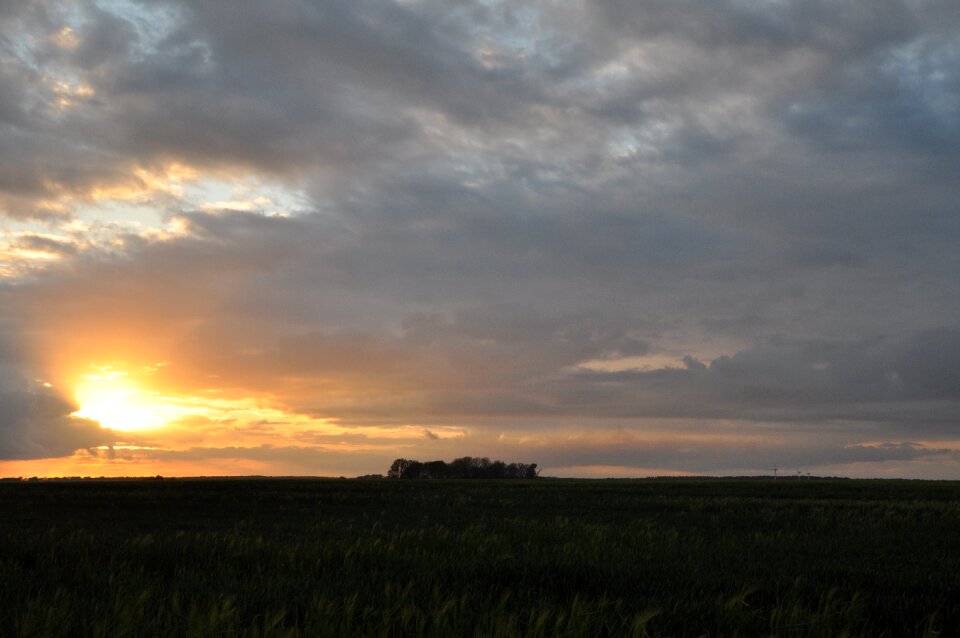 Dusk landscape romance