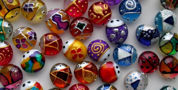 Painting ladybug beetle