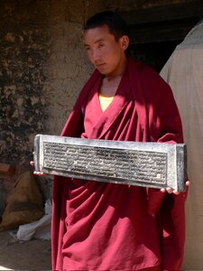 Monk tibet buddhism photo
