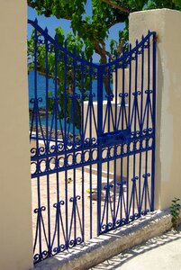 Iron iron gate fence