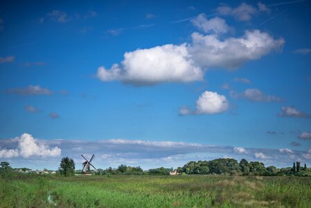 Dutch green windmill photo