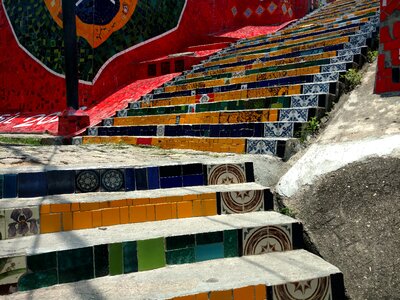 Escadaria selaron south america photo