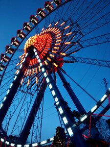 Christmas market evening light