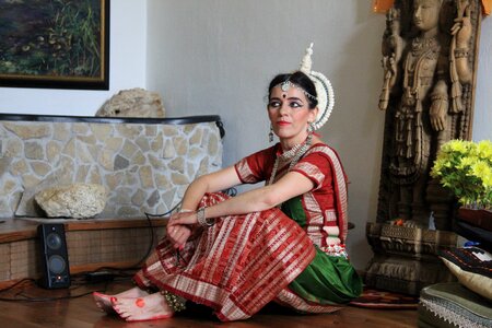 Woman temple dancer dress