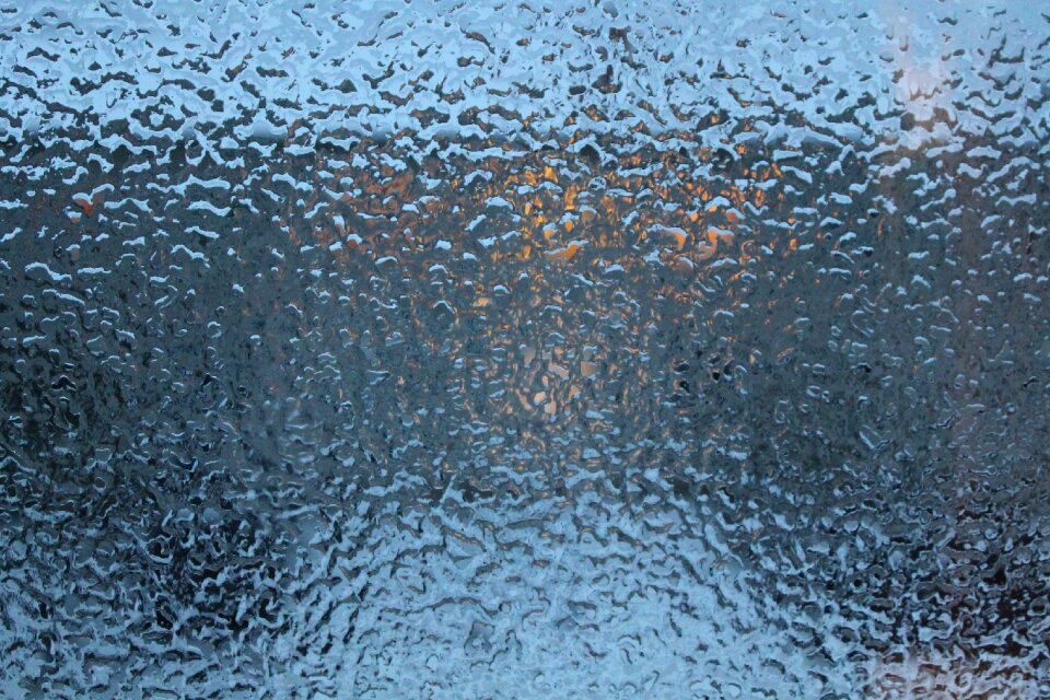 Glass evening ice