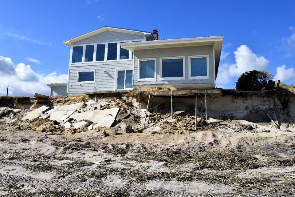 Destruction beach landscape