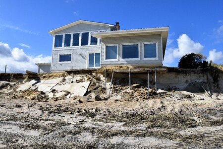 Destruction beach landscape photo