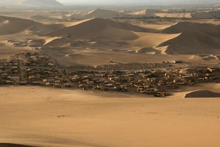 Sand landscape houses