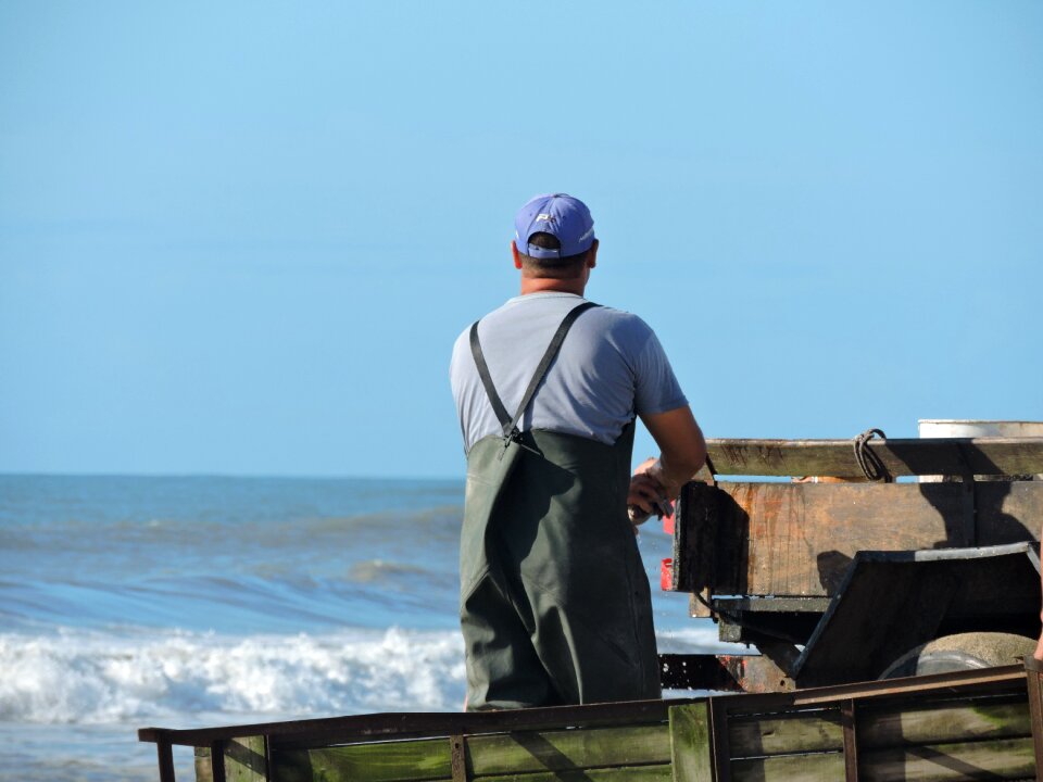 Fisherman ocean man