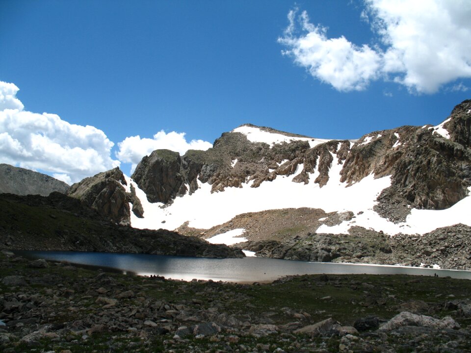 Lake dorothy mountain lake snowy mountains