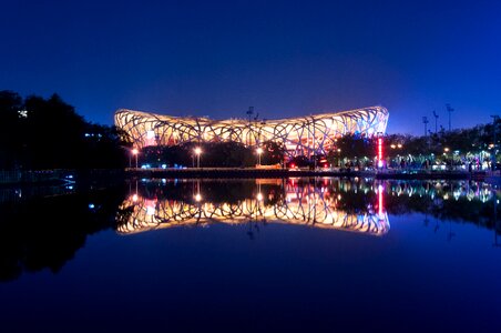 Beijing nest night view