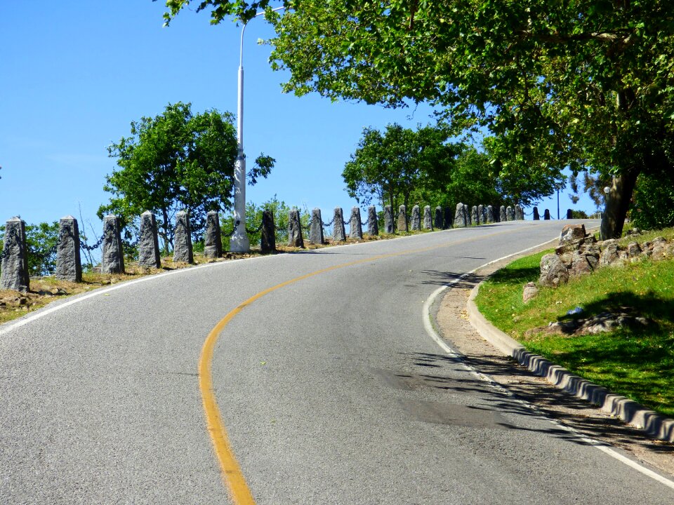 Steep path up hill ascent