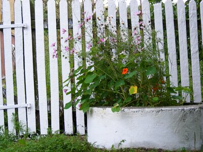 Circle concrete the fence