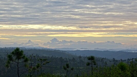 Clouds valley mist photo