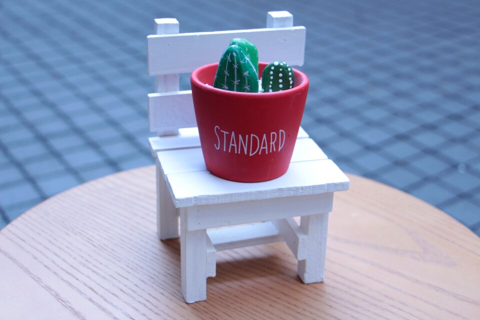 Stone art cactus potted plants