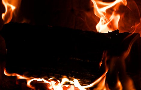 Fireplace burn hot photo