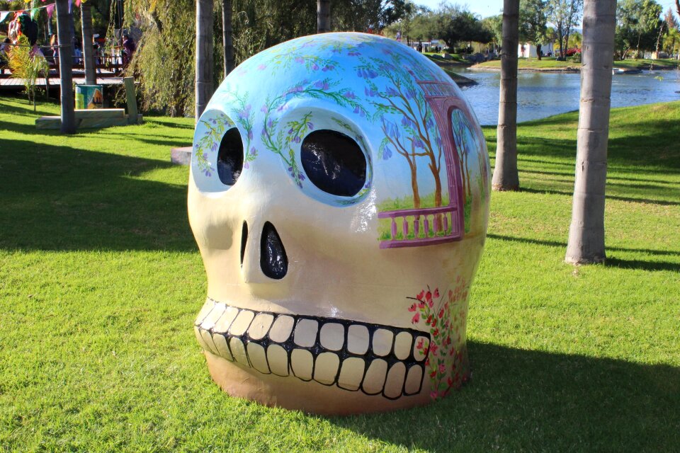Day of the dead skull art