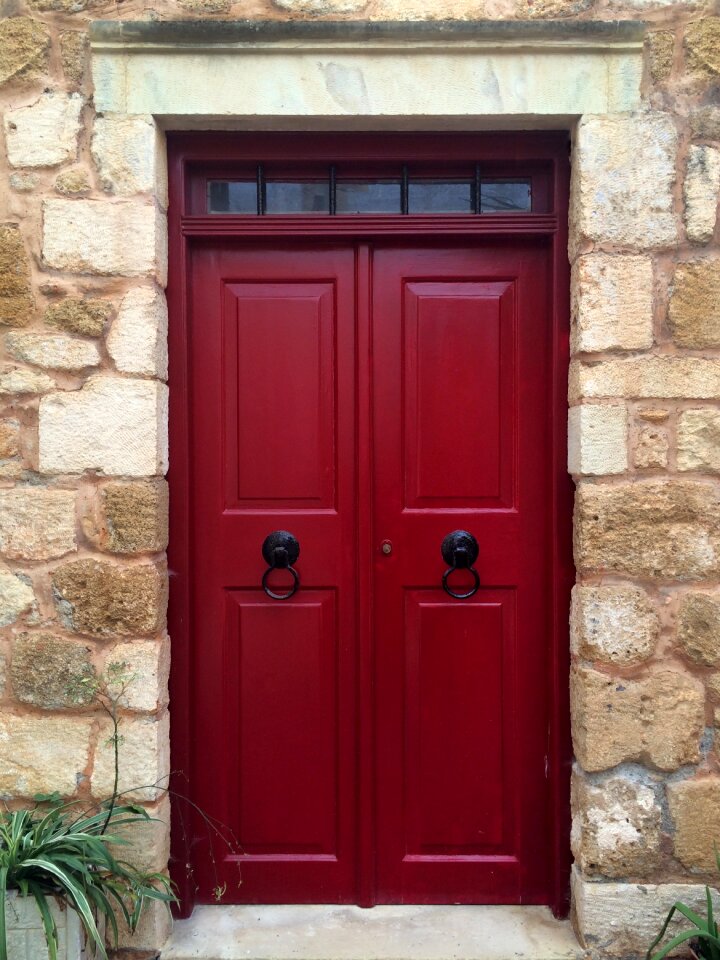 Old house red door greece