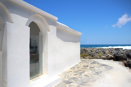Sea greece blue sky