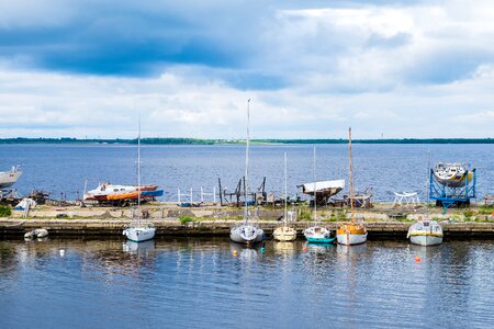 Pier marina sky photo