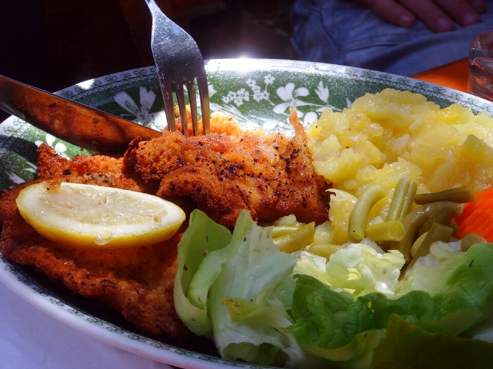 Pork cutlet breaded eat