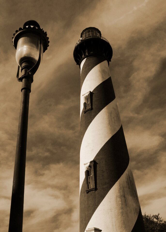St augustine florida sepia