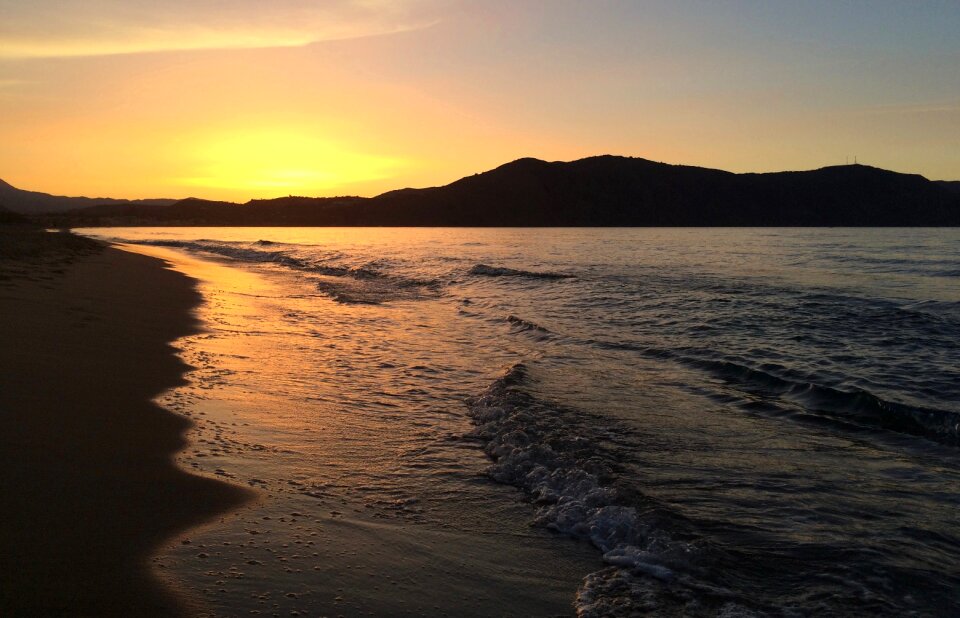 Sea greece evening