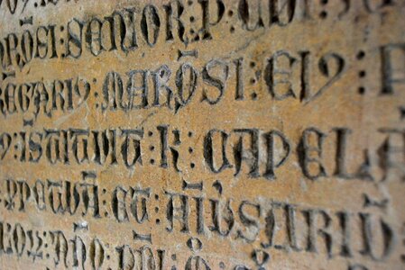 Old registration calligraphy