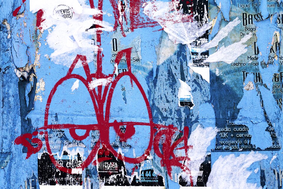 Paper torn paper graffiti