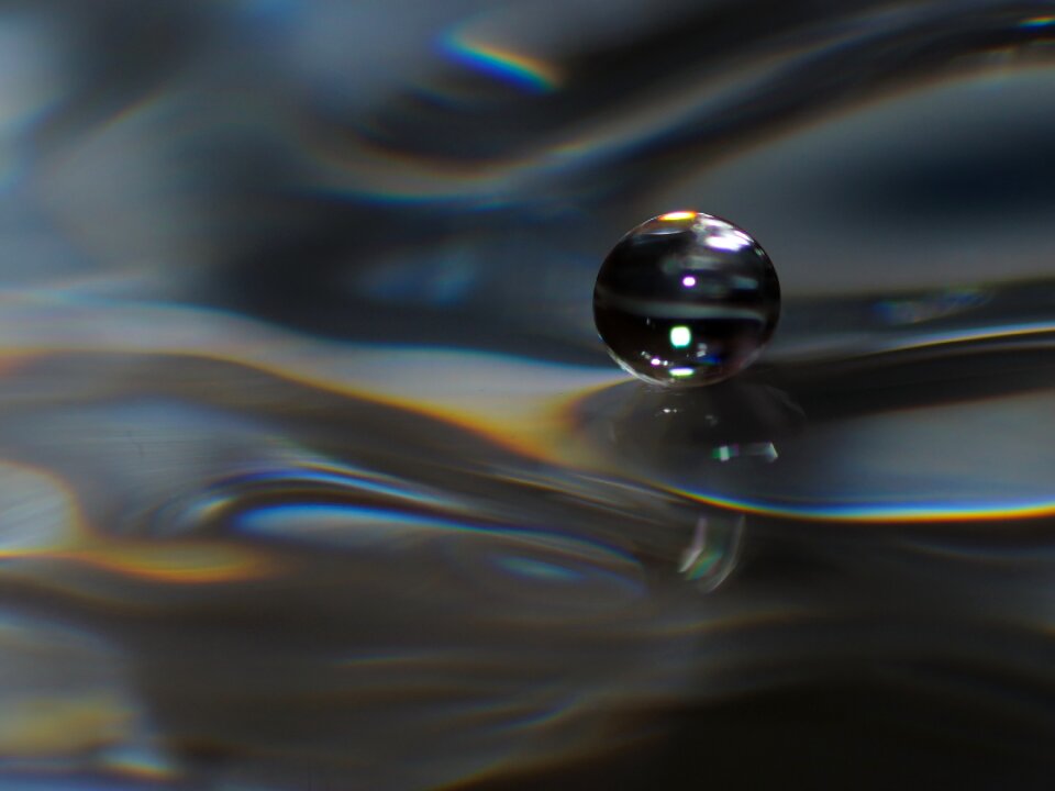 Water grey macro