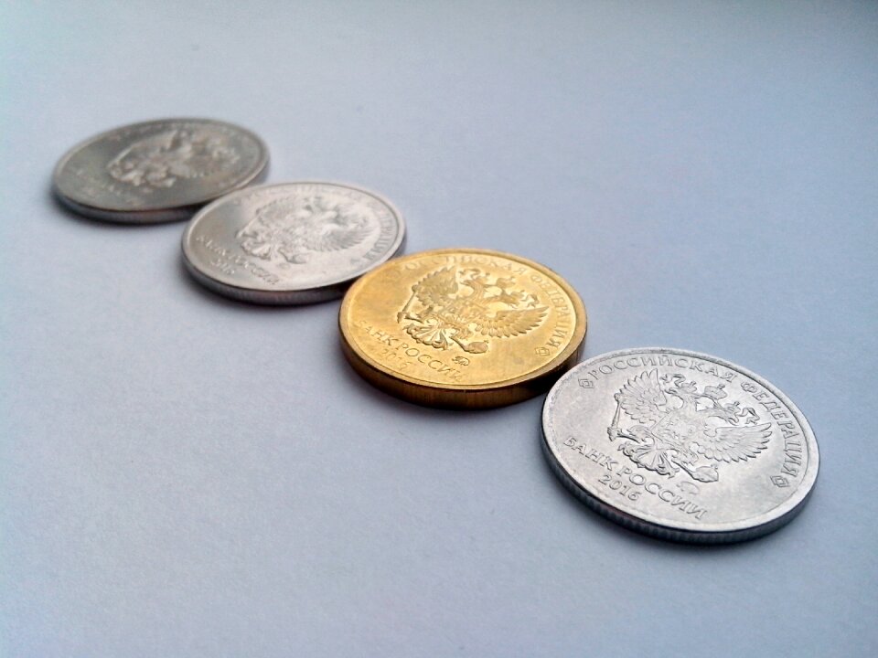 Money coins coat of arms