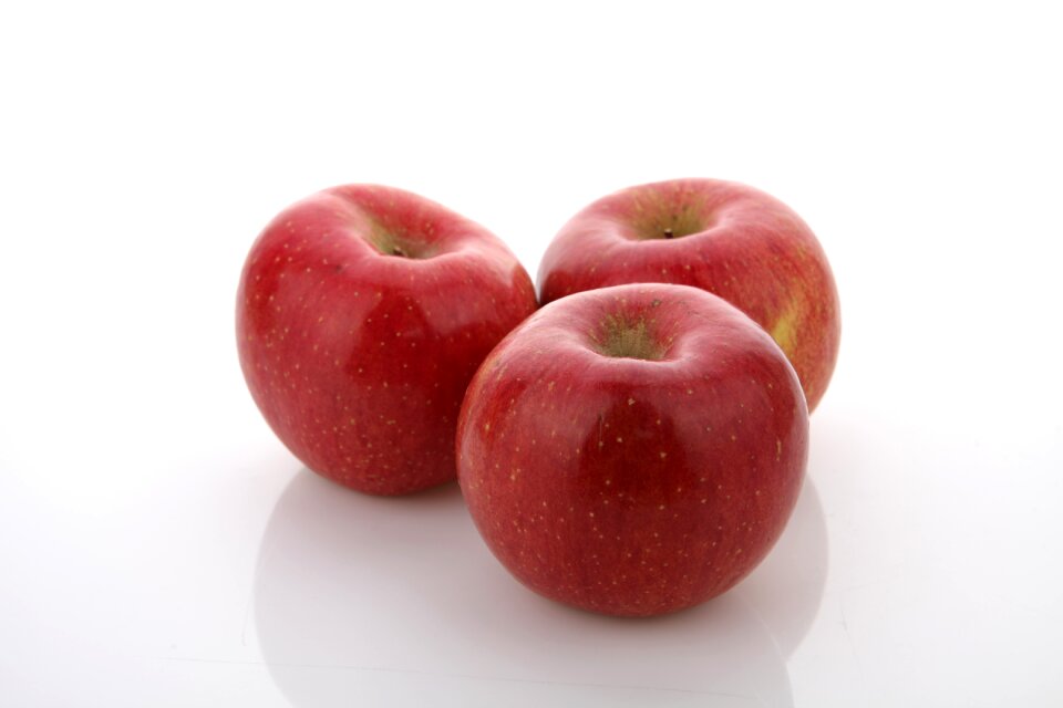 Red white background apple