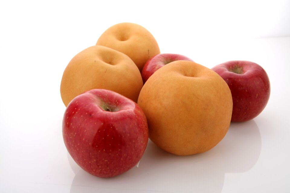 Red white background apple