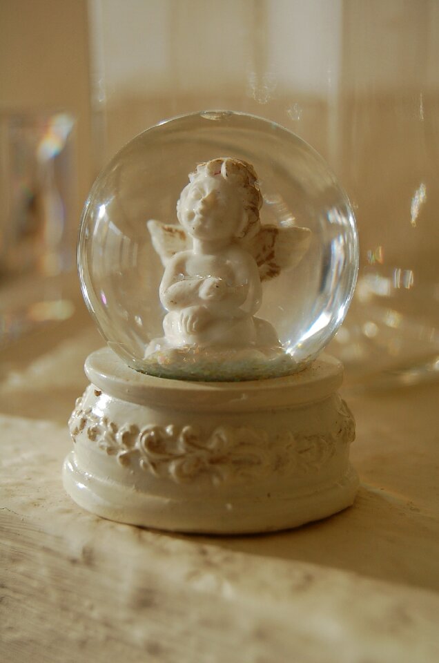 Beige sphere snow ball