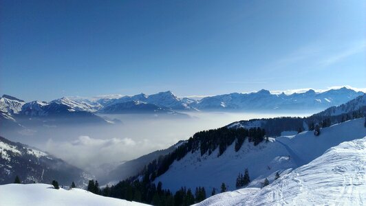Alps winter landscape photo