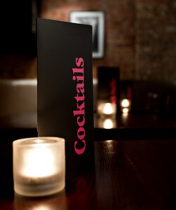 Bar drinks candle